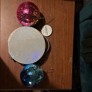 Colorful Disco Ball Party Decorations and Storage Box